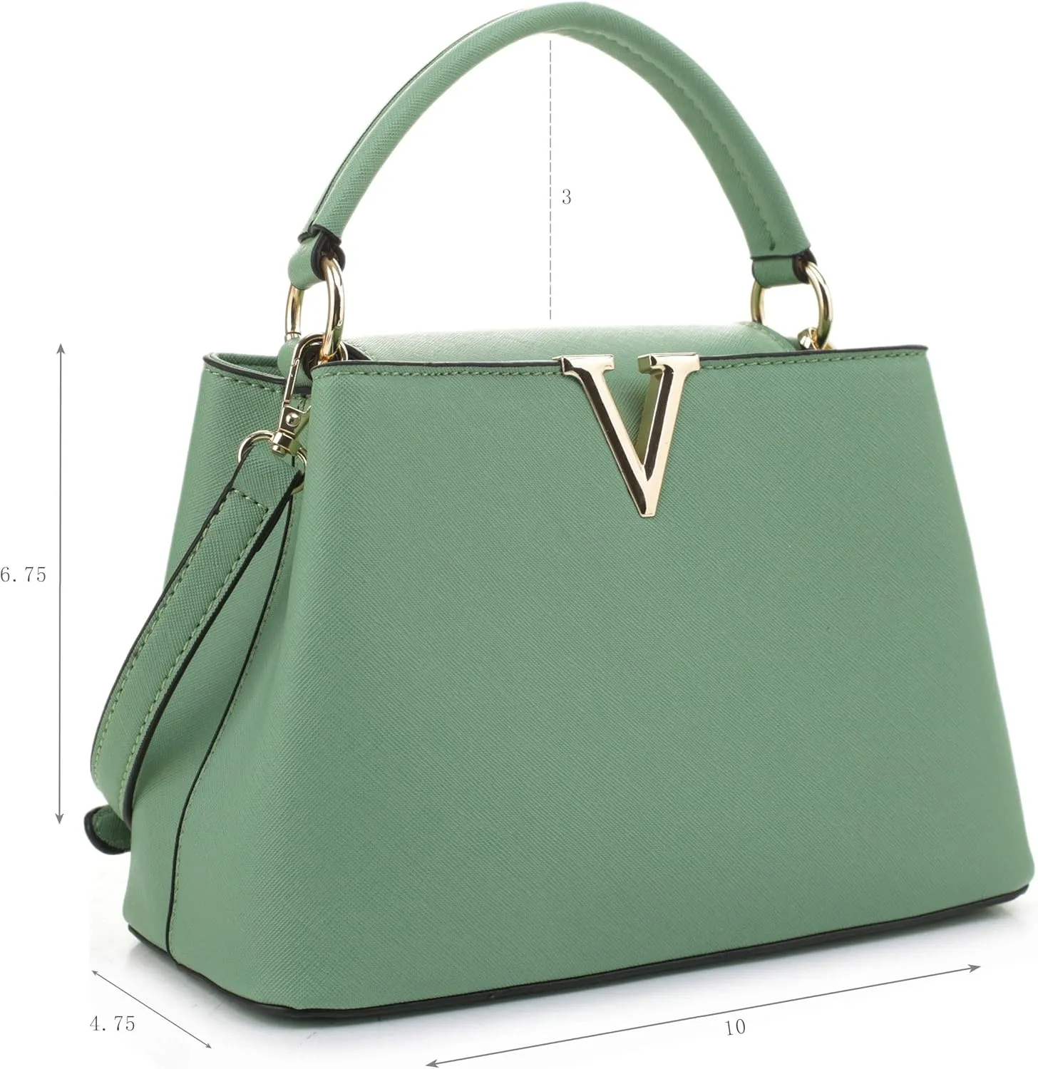 EVVE Women's Small Satchel Bag Classic Top Handle Purses Fashion Crossbody Handbags with Shoulder Strap