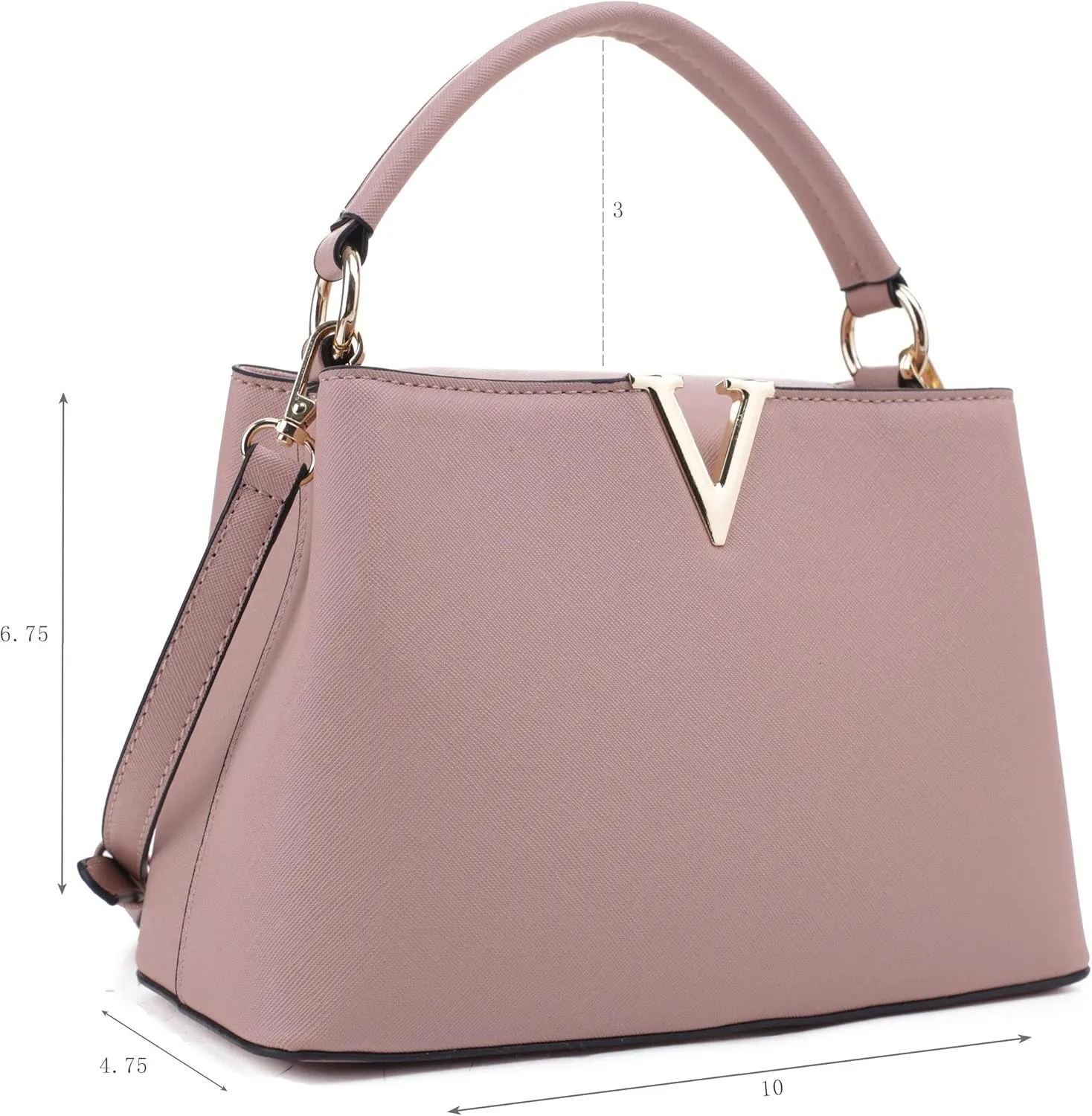 EVVE Women's Small Satchel Bag Classic Top Handle Purses Fashion Crossbody Handbags with Shoulder Strap