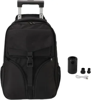 Fabater Travel Vacuum Backpack with Pump, Trolley Backpack with Wheels, Vacuum Compression Backpacks, 30L Large Capacity Rolling Trolley Shoulder Bag for Travel Business Trip