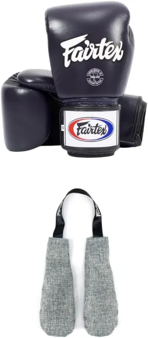 Fairtex BGV1BR Boxing Gloves & Deodorizer Set | Breathable, Shock Absorbent Muay Thai Gloves with Odor Neutralizing Inserts | Perfect for Boxing, Kickboxing, MMA, & Fitness