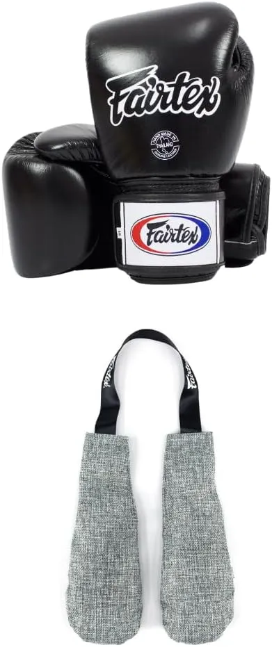 Fairtex BGV1BR Boxing Gloves & Deodorizer Set | Breathable, Shock Absorbent Muay Thai Gloves with Odor Neutralizing Inserts | Perfect for Boxing, Kickboxing, MMA, & Fitness