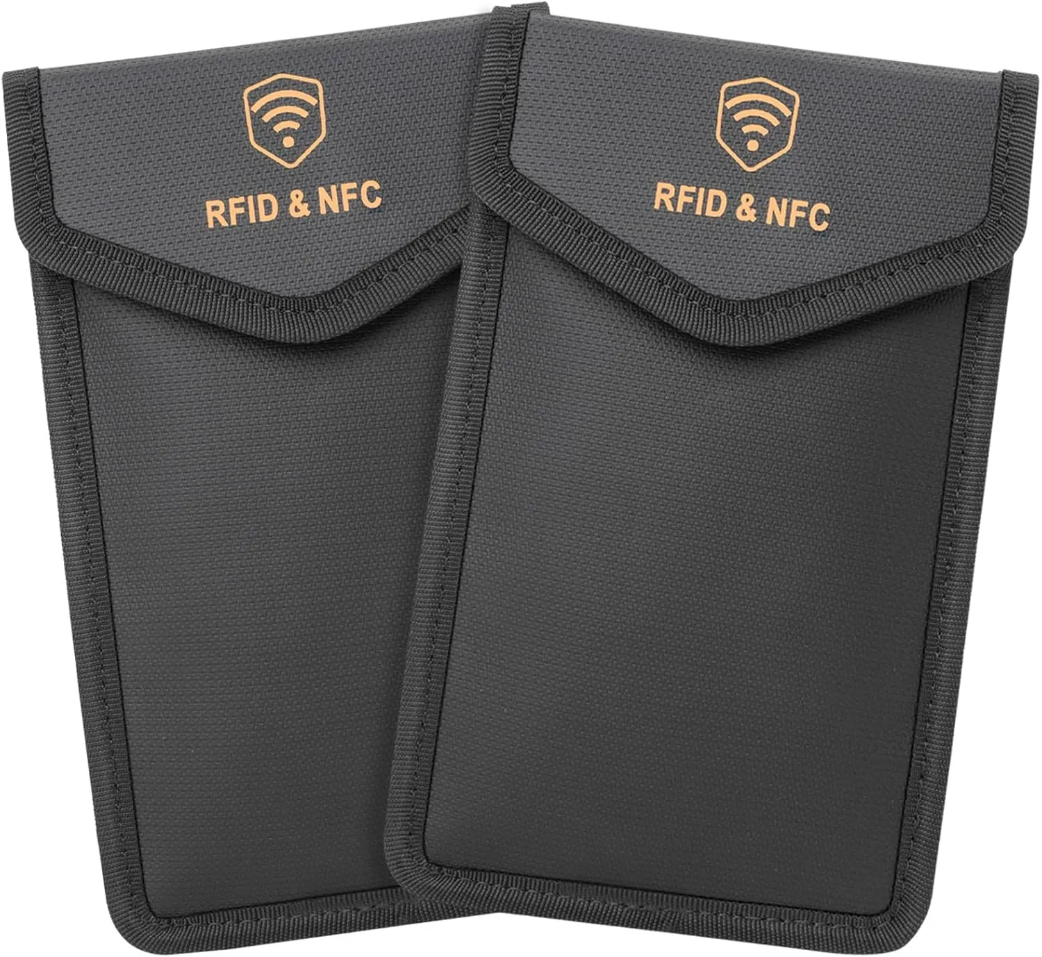 Faraday Bags for Phones 2-Pack,Anti-Theft Tracking Faraday Bag,Fireproof and Waterproof,5.1 x 8.1 inches,Used on Mobile Phones, Credit Cards (2 Pack, 5.1 * 8.1 inches)