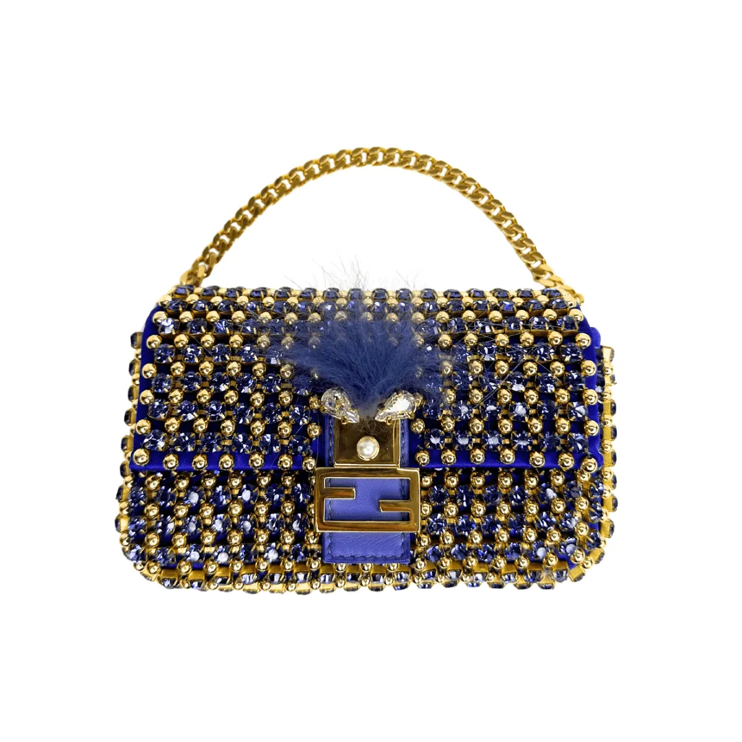 Fendi Crystal Mini Monster Clutch Bag