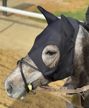 Fenwick Liquid Titanium Therapeutic Horse Mask with Ears, Calming Far Infrared Therapy Mask Made with Breathable 4-Way UV Blocking Stretch Fabric (Velcro Closure, Medium)