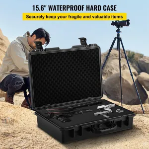 (FINAL PRICES ARE LOWER ON OUR SITE!) VEVOR Waterproof Hard Case, 19 x 14 x 5 Inches, with Customizable Foam, Portable Protective Hard Camera Case, Shockproof for Laptop, Pistol, Camera, and More, Black