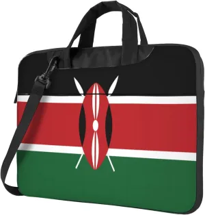 Flag of Kenya Prints Laptop Bag - with Soft Interior, Multiple Pockets - Ideal for Men, Travel and Business