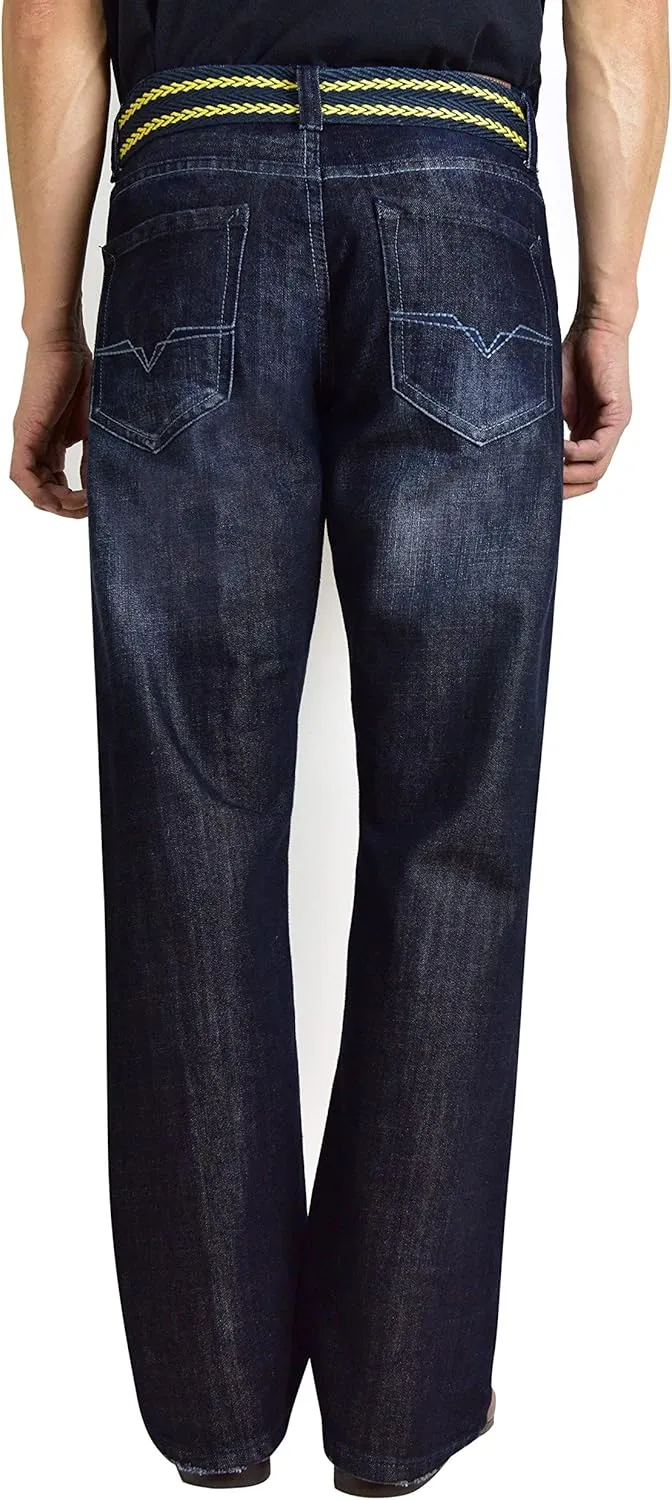 Flypaper Men’s Fashion Bootcut Blue Jeans Regular Fit Mens Work Pants