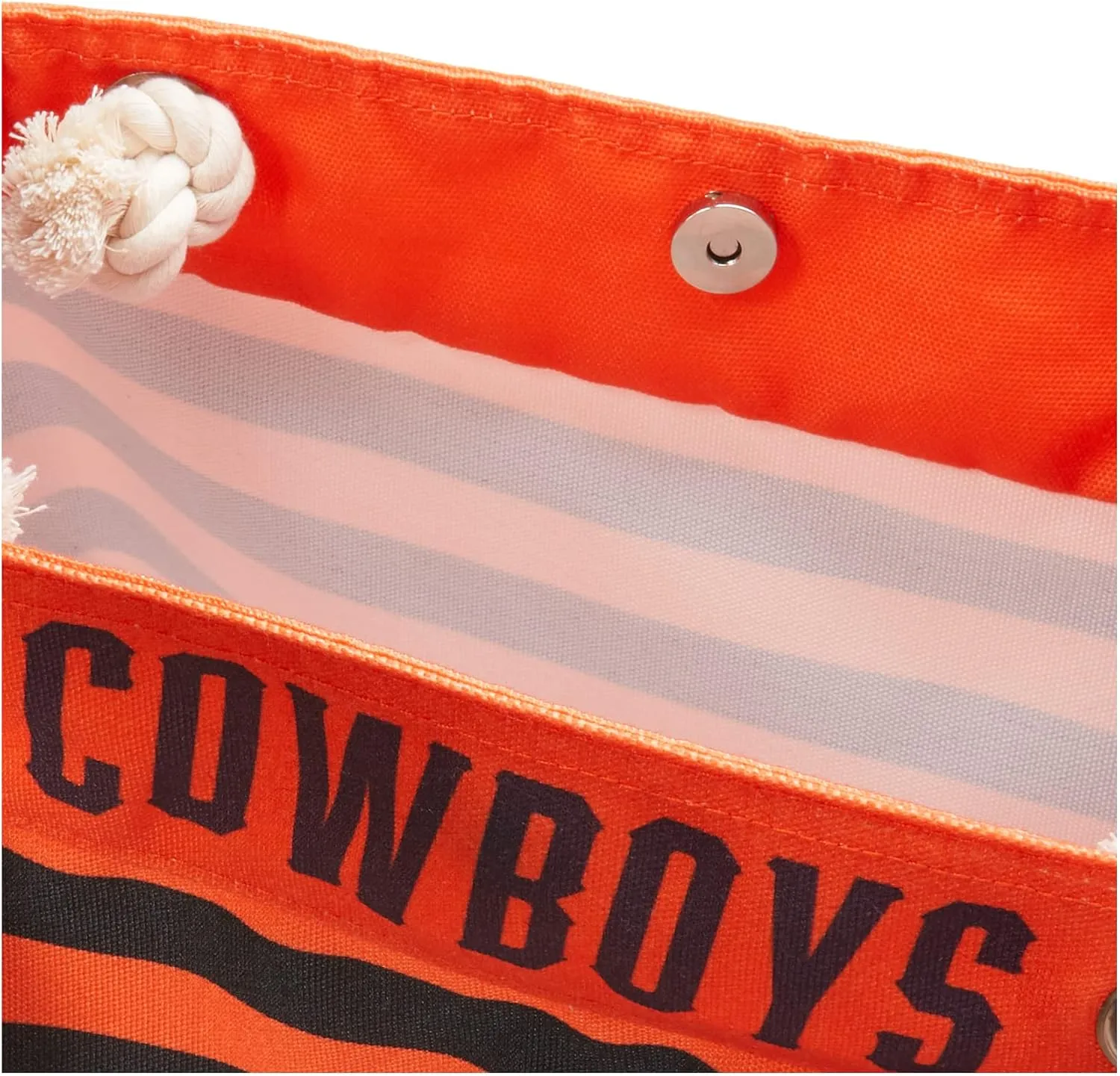 FOCO NCAA College Team Logo Nautical Stripe Tote Beach Bag