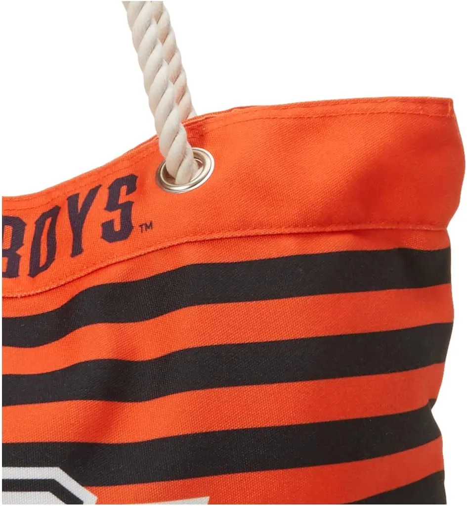 FOCO NCAA College Team Logo Nautical Stripe Tote Beach Bag