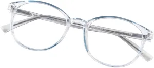 FONHCOO Blue Light Blocking Glasses Women Men TR90 Round Computer Eyeglasses (Blue)