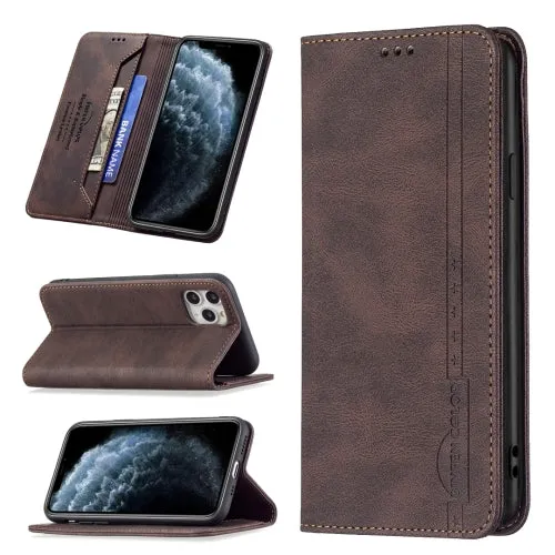 For iPhone 11 Magnetic RFID Blocking Anti-Theft Leather Case with Holder  Card Slots