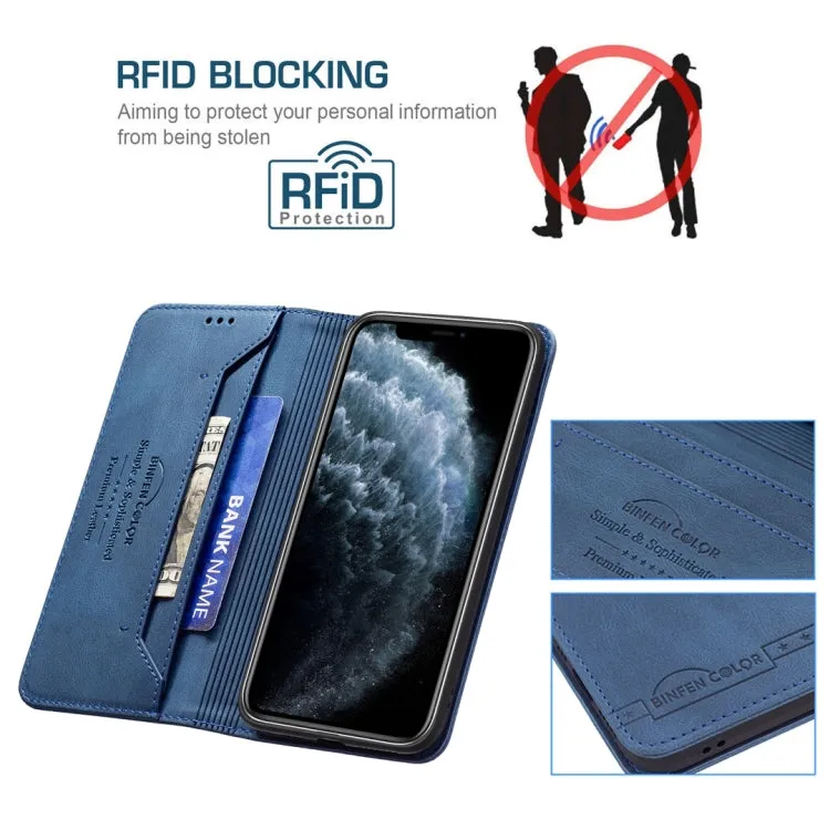 For iPhone 11 Magnetic RFID Blocking Anti-Theft Leather Case with Holder  Card Slots