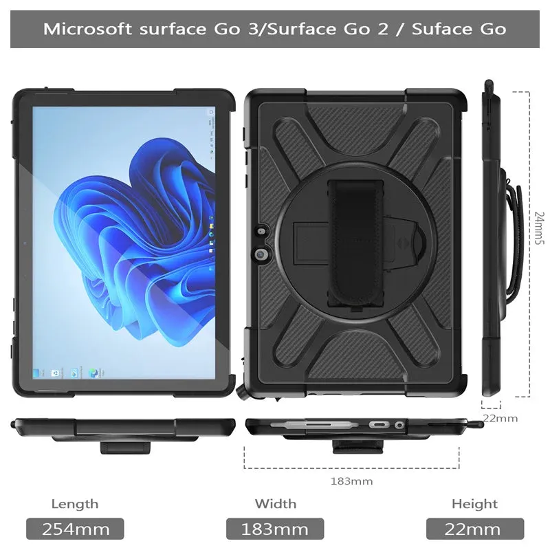 For Microsoft Surface Pro 9 8 13’ 7 Plus 6 5 12.3 Inch Surface Go 4 3 2 1 360 Rotating Shockproof Laptop Case