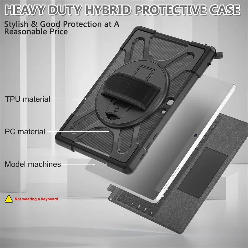 For Microsoft Surface Pro 9 8 13’ 7 Plus 6 5 12.3 Inch Surface Go 4 3 2 1 360 Rotating Shockproof Laptop Case