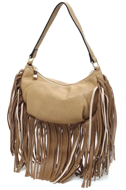 Fringe Hobo Bag