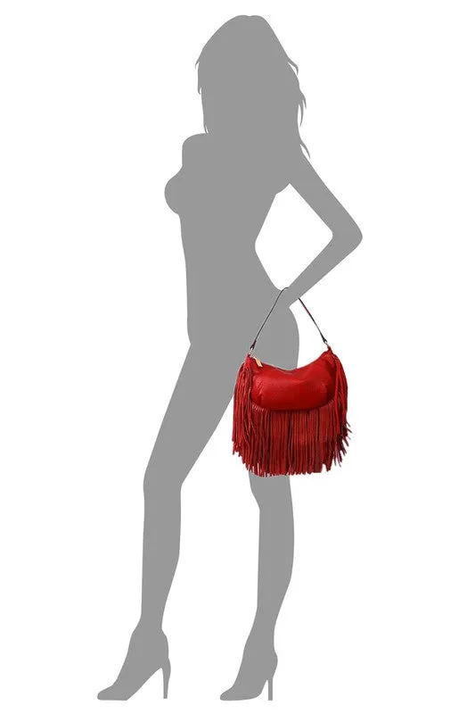 Fringe Hobo Bag