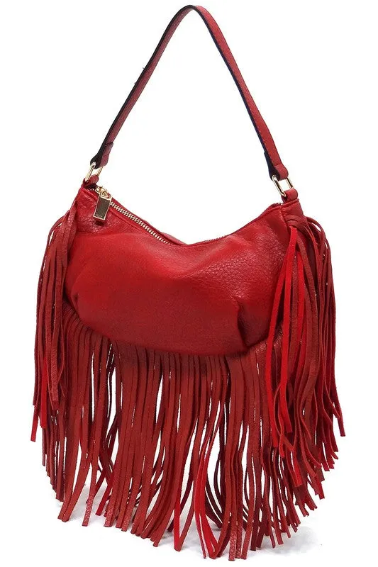 Fringe Hobo Bag