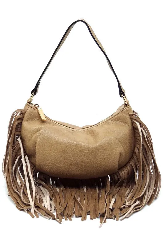 Fringe Hobo Bag