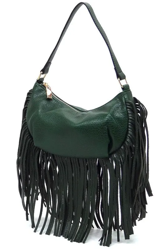 Fringe Hobo Bag
