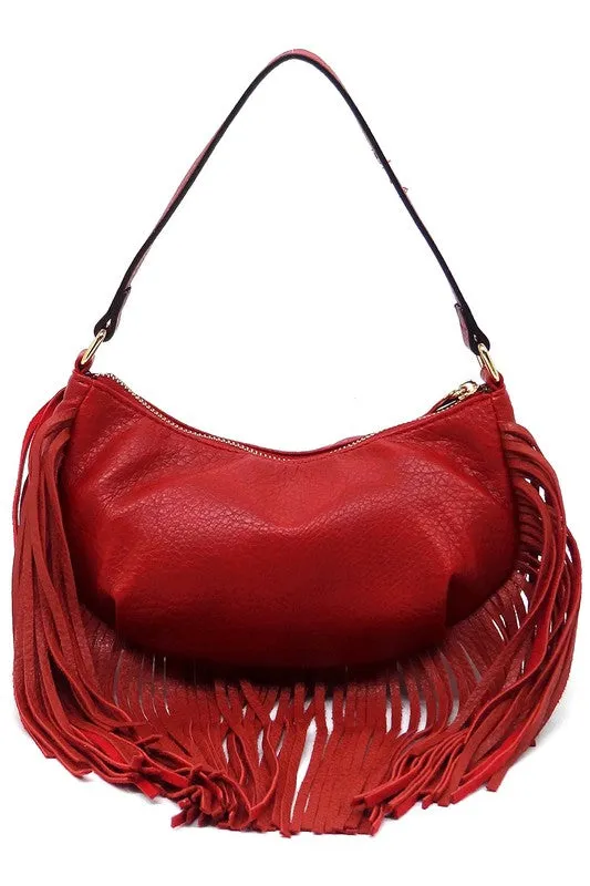 Fringe Hobo Bag