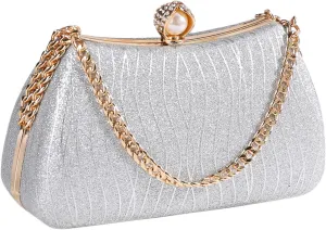 Frosted Glitter Clutch Purses for Women Evening Bag Formal Wedding Party Cocktail Prom Handbags