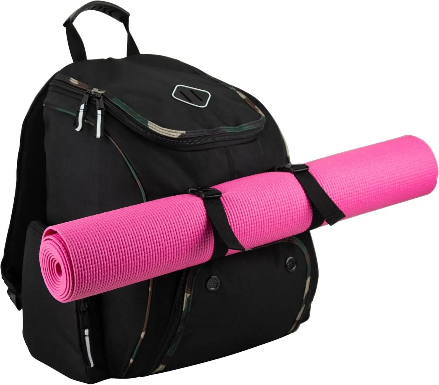 FUEL Oversized Wide Mouth Backpack with Multiple Compartments, Large Storage for Hiking, Work, Classroom, and Traveling - Camo Trim