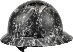 Full Brim Hard Hat - OSHA Safety Helmet Durable Lightweight Carbon Fiber Hard Hat, 6-Point Ratchet Suspension Protective Gear for Men and Women