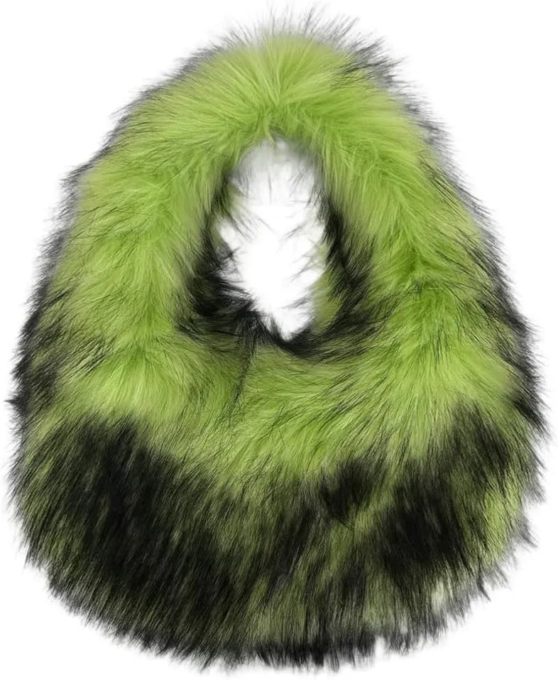 Furry Purse for Women Faux Fur Shoulder Bag Y2k Purse Fluffy Large Tote Bag Fuzzy Handbags Dumpling Satchels