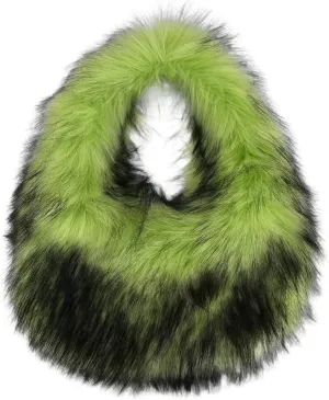 Furry Purse for Women Faux Fur Shoulder Bag Y2k Purse Fluffy Large Tote Bag Fuzzy Handbags Dumpling Satchels