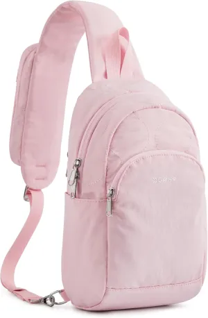 G4Free Crossbody Bag for Women Casual Sling Backpack Fashionable Shoulder Chest Fanny Packs Pink