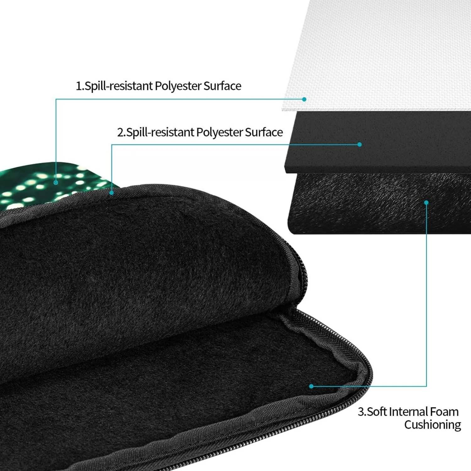 Generated Water Laptop Inner Bag Laptop Sleeve Case Briefcase Carrying Laptop Cover