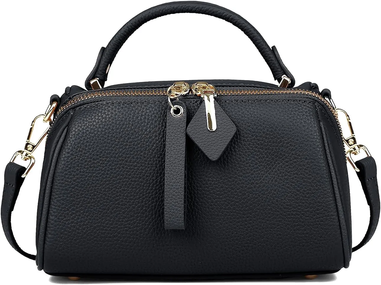 Genuine Leather Boston Bags for Women, Crossbody Bags Vintage Top Handle Satchels for Ladies with a adjustable Strap