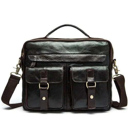 Genuine Leather Men's Price drop All-inclusive selection Bag