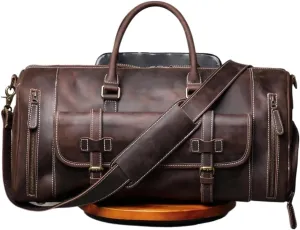 Genuine Leather Travel Bag Large Luggage Bag Men Leather Duffle Bag Large Weekend Bag Tote Big