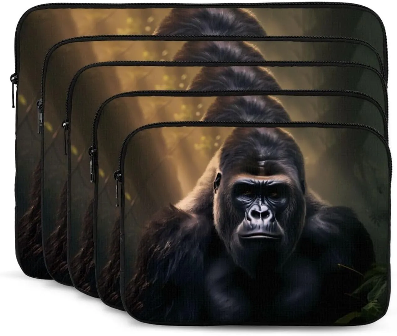 Gorillas Pattern Shockproof Portable Laptop 15 inch Sleeve Bag for Men and Women - Ideal for Business Travel, School, and Daily Use