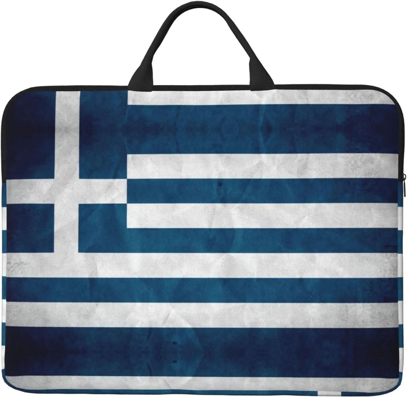 greek flag print Durable Travel Laptop Bag HandBag Shockproof Carrying Bag Briefcase for 14inch Laptop Notebook