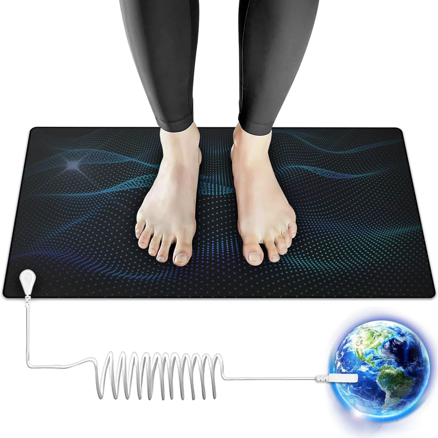 Grounding Mat for Sleep, Energy, Pain Relief, Inflammation, Balance, Wellness, Earth Connection Therapy for Indoor Grounding at Home, Office, or Work 24inch,36inch