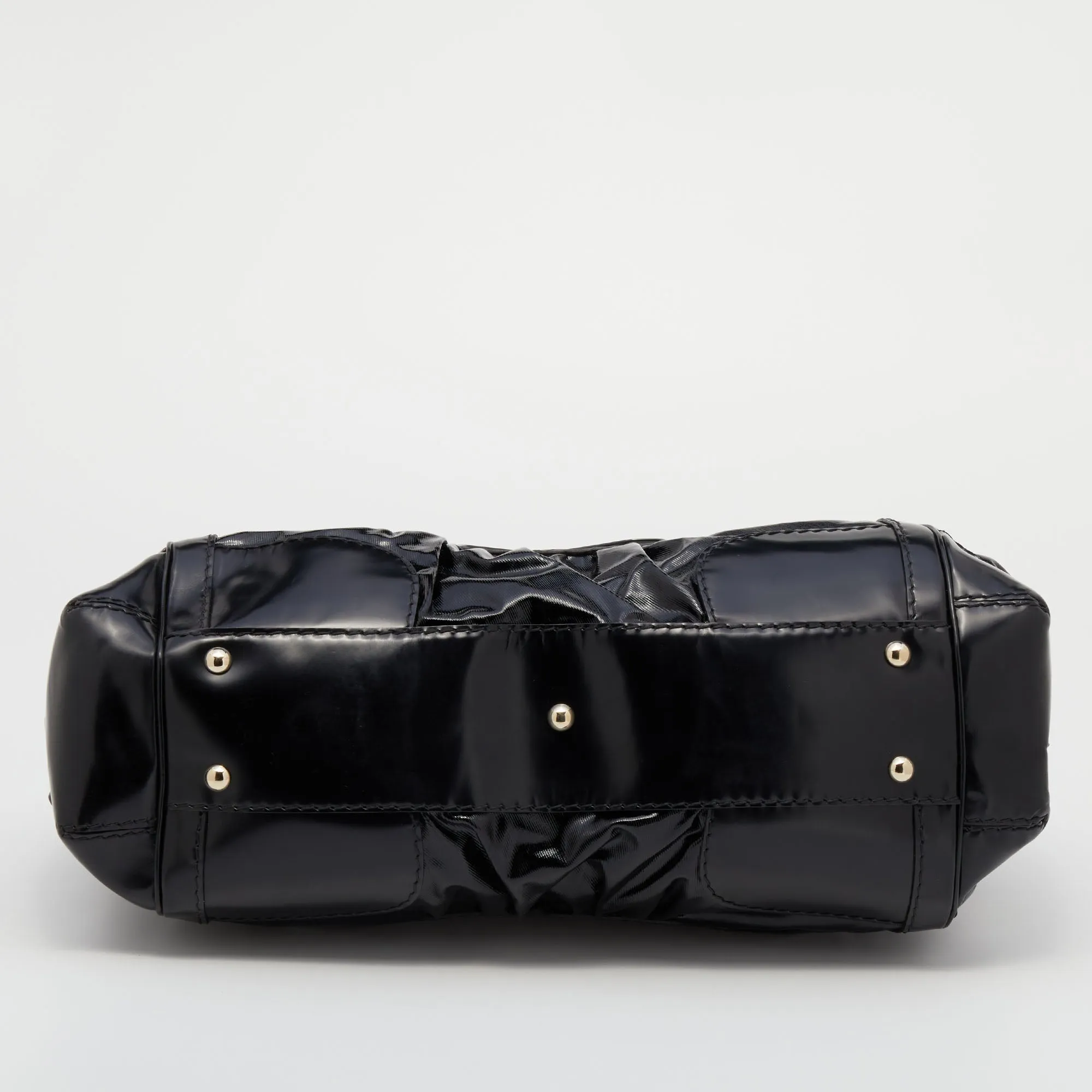 Gucci Black Leather and Coated Canvas Large Dialux Queen Tote