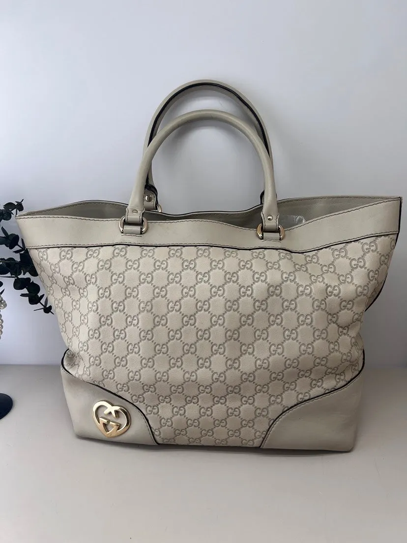 Gucci GG Beige Canvas Tote Bag