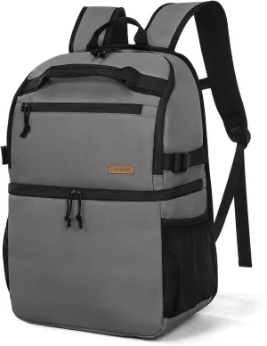 Haimont Cooler Backpack Insulated Double Deck for Men Women, 30 Cans Lunch Backpack Leakproof for Hiking Beach Travel Work