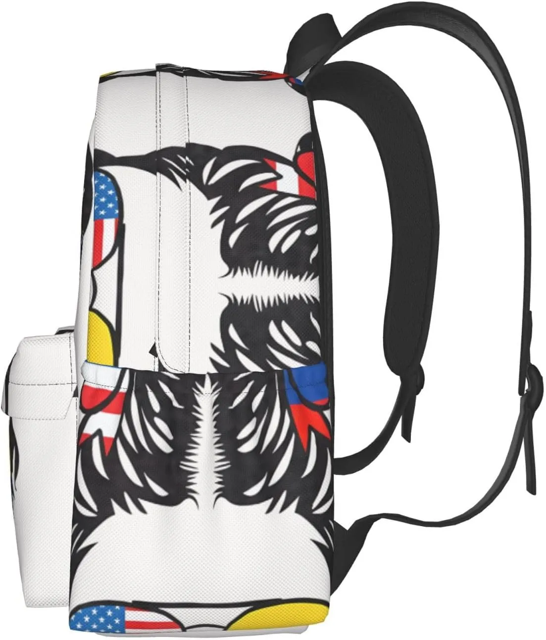 Half American Half Colombian Women Colombia Flag Large Travel Backpack Casual Backpacks Laptop Daypack Working Rucksack Lightweight Back Pack Sports Bag with Adjustable Shoulder Strap