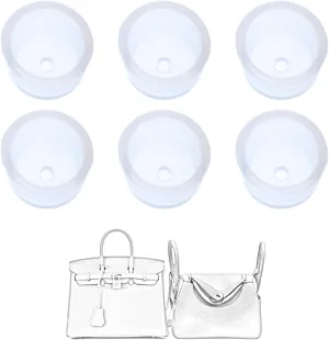 Handbag Feet Silicone Transparent Protector, Compatible with Birkin 25,30,35/Lindy 26,30. Precisely Fit Purse Hardware (Birkin 25,30,35/Lindy 26,30)