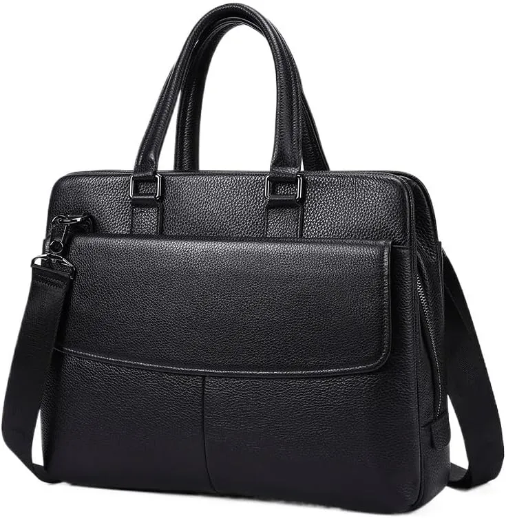 handbag Men's Top Layer Cowhide Briefcase Shoulder Laptop Business Bag