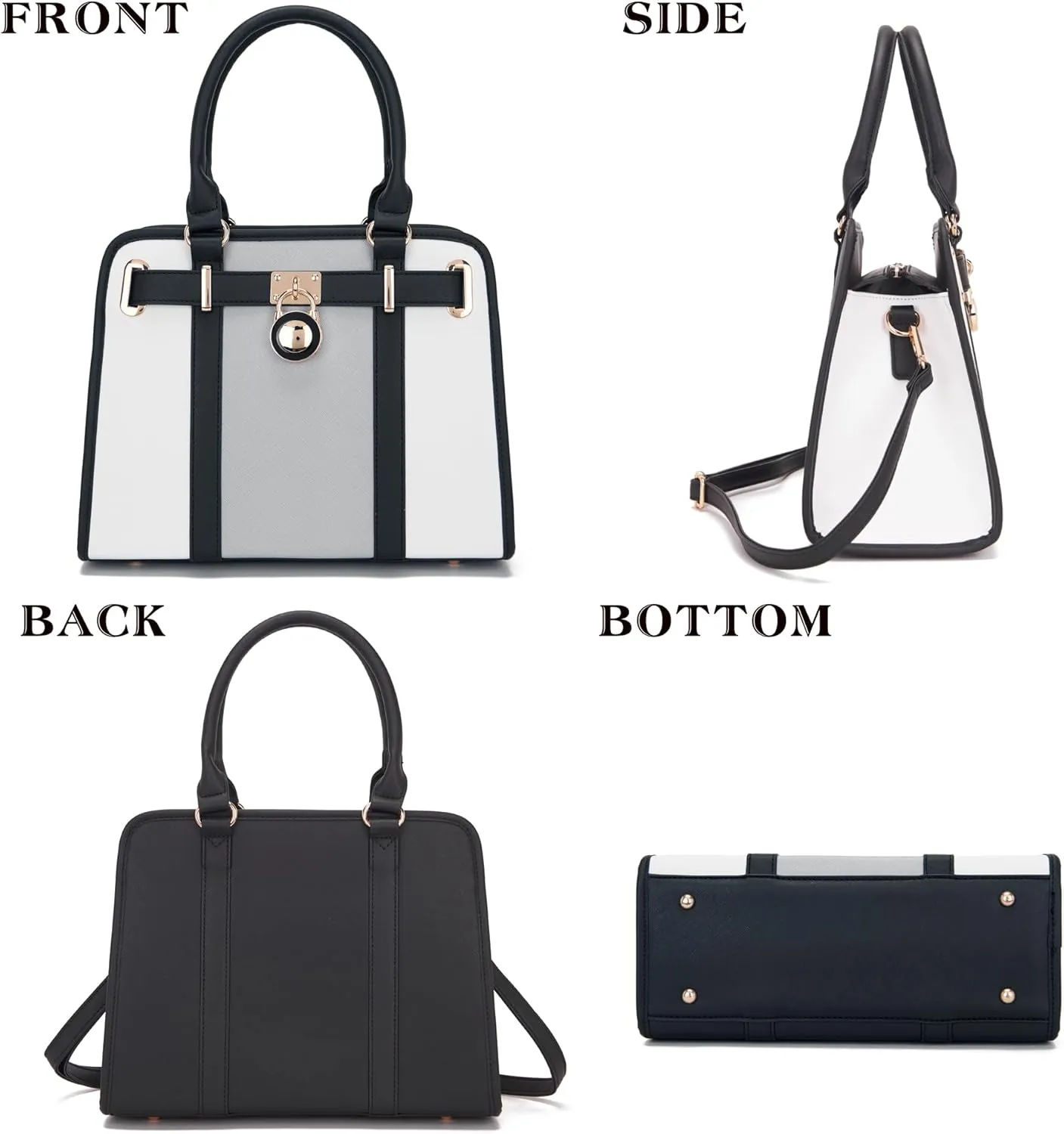 Handbags Sets For Women Shoulder Bags Top Handle Work Satchel Tote Purses Set With Matching Wallet 2pcs