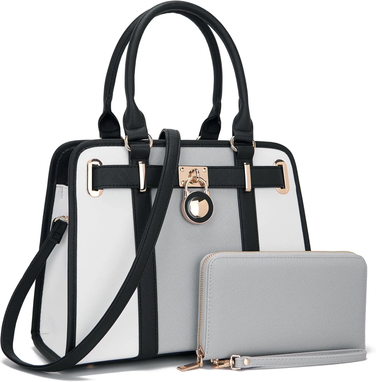 Handbags Sets For Women Shoulder Bags Top Handle Work Satchel Tote Purses Set With Matching Wallet 2pcs