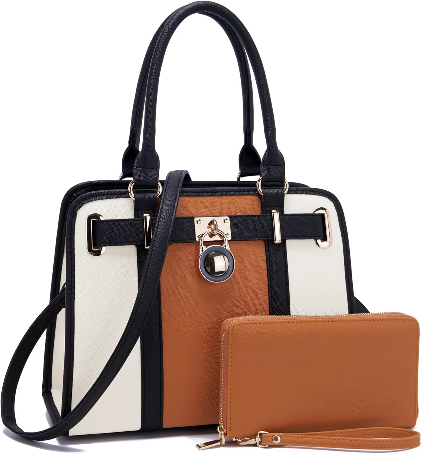 Handbags Sets For Women Shoulder Bags Top Handle Work Satchel Tote Purses Set With Matching Wallet 2pcs