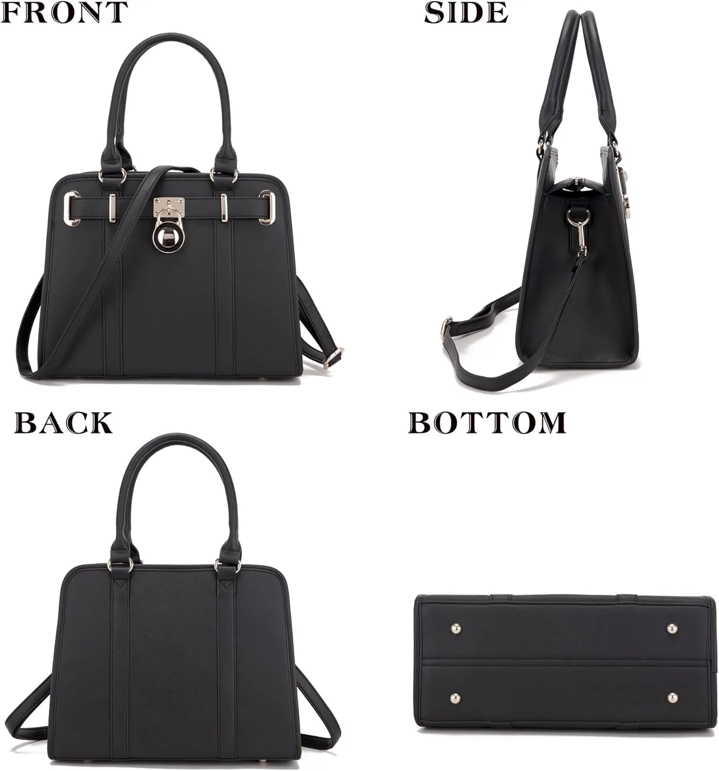 Handbags Sets For Women Shoulder Bags Top Handle Work Satchel Tote Purses Set With Matching Wallet 2pcs