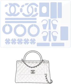 Hardware Protective Film, Compatible with Chanel Coco Handle Small/Mini Purse Hardware Sticker Transparent, Anti-Scratch, Clear