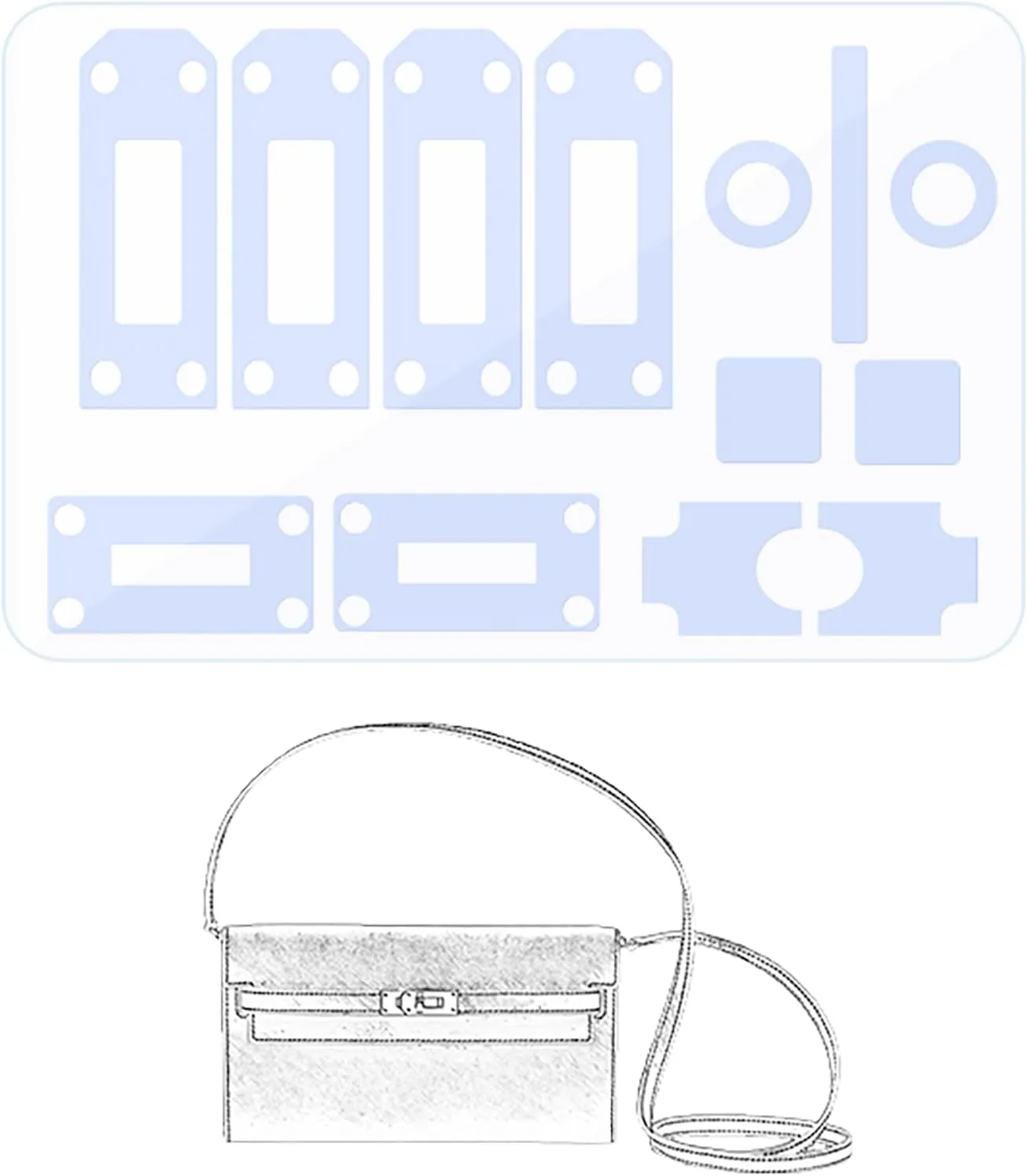 Hardware Protective Film, Compatible with Kelly to go. Purse Hardware Sticker Transparent, Anti-Scratch, Clear