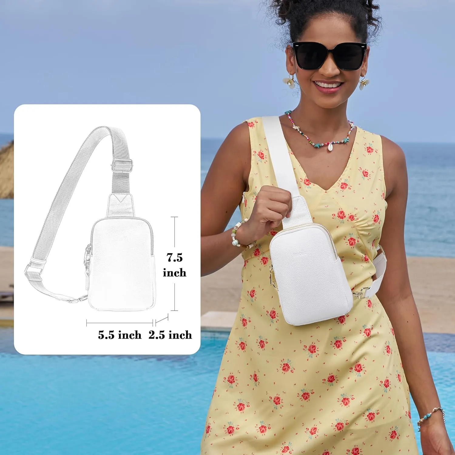 Haytijoe Small Crossbody Sling Bag for Women Travel Purses Anti Theft Cross Body Bag for Woman Fanny Packs